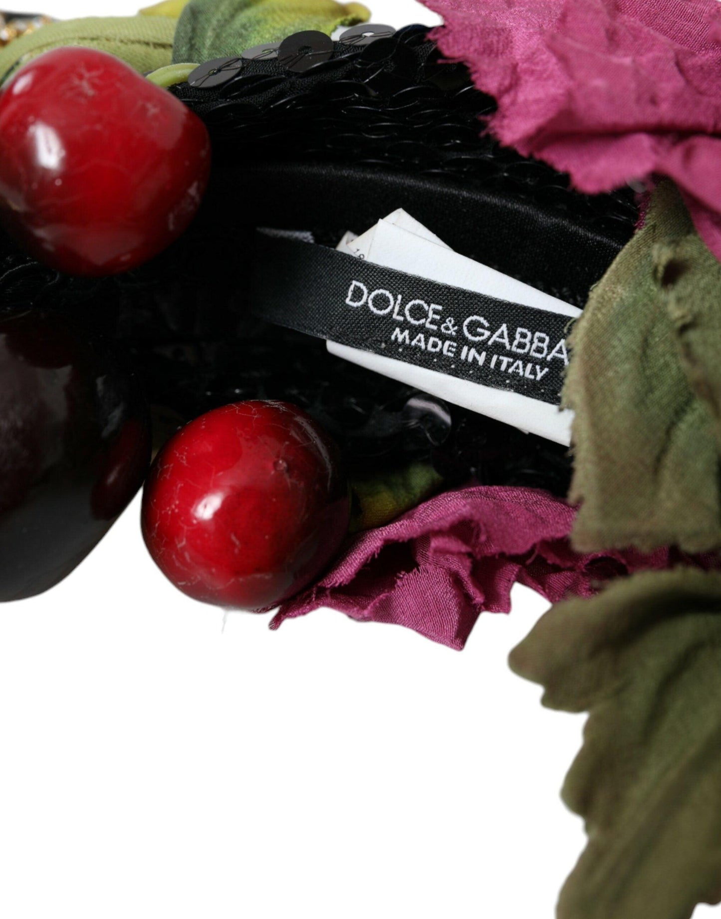 Dolce & Gabbana Red Watermelon Cherry Crystal Hairband Statement Diadem - PER.FASHION