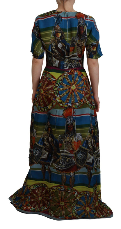 Dolce & Gabbana Sicilian Elegance Long Silk Dress - PER.FASHION