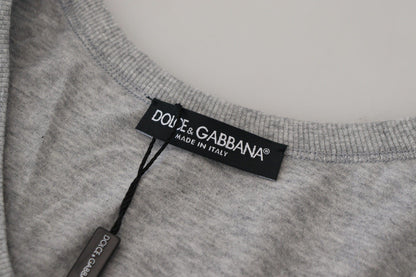 Dolce & Gabbana Sleek Sleeveless Grey Cotton Tank Top - PER.FASHION