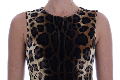 Dolce & Gabbana Sleeveless Leopard Mini Sheath Dress - PER.FASHION