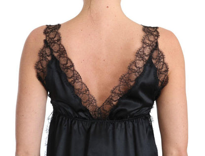 Dolce & Gabbana Sultry Silk Blend Lingerie Top in Black - PER.FASHION
