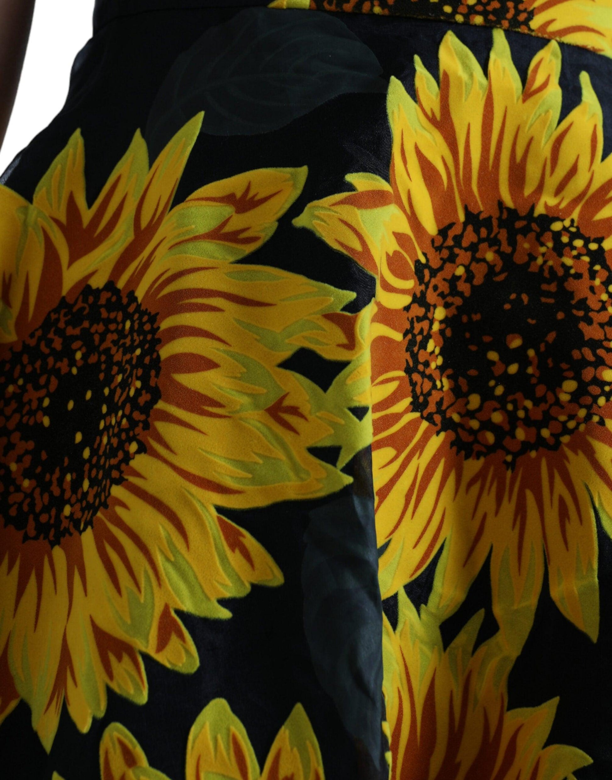 Dolce & Gabbana Summery Sunflower A-Line Midi Dress - PER.FASHION