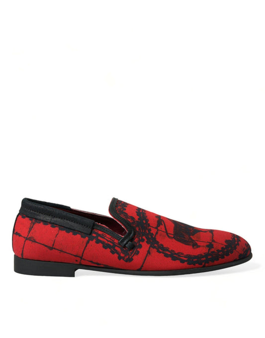 Dolce & Gabbana Torero-Inspired Luxe Red & Black Loafers - PER.FASHION