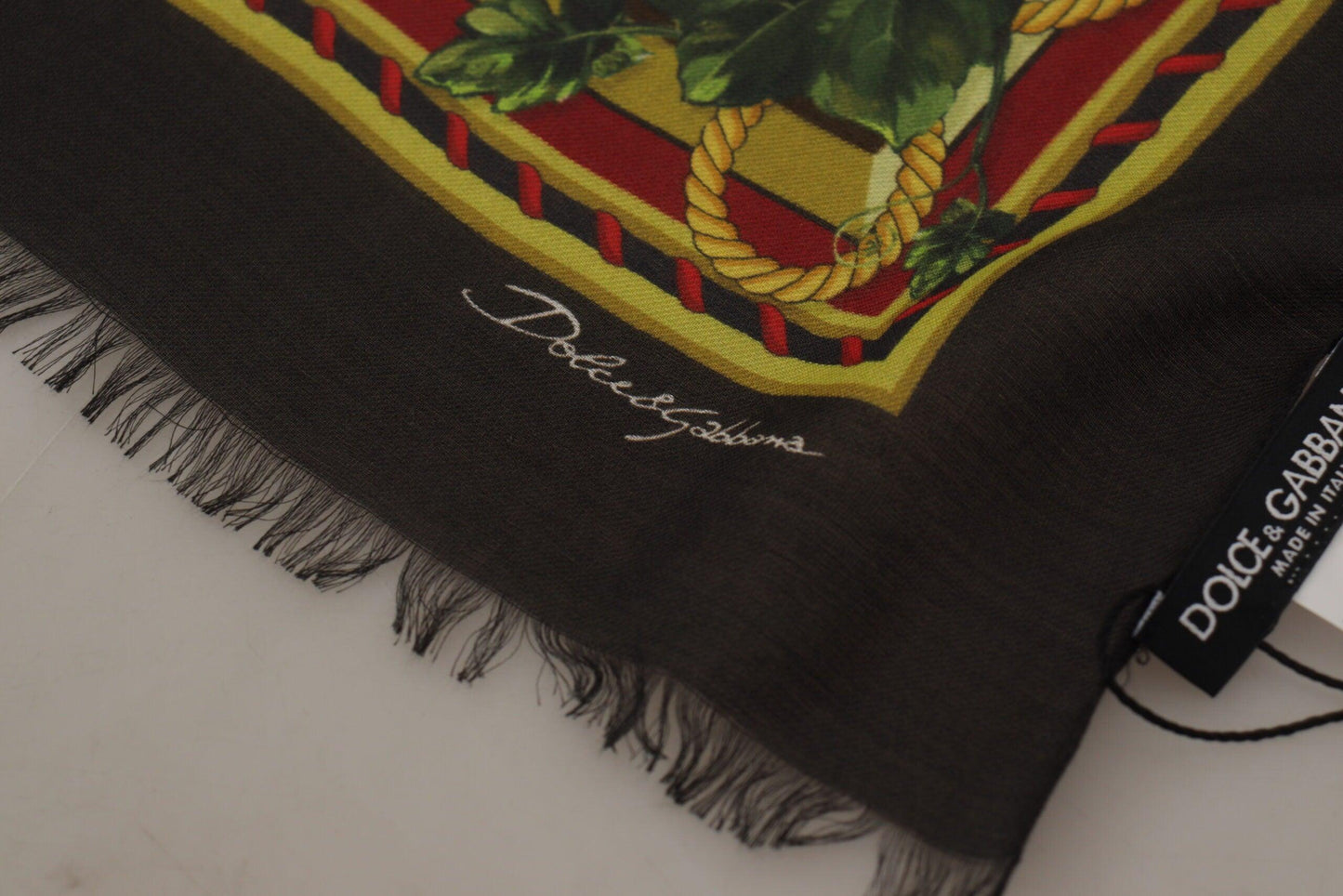 Dolce & Gabbana Vegetable Print Silk Blend Scarf - PER.FASHION