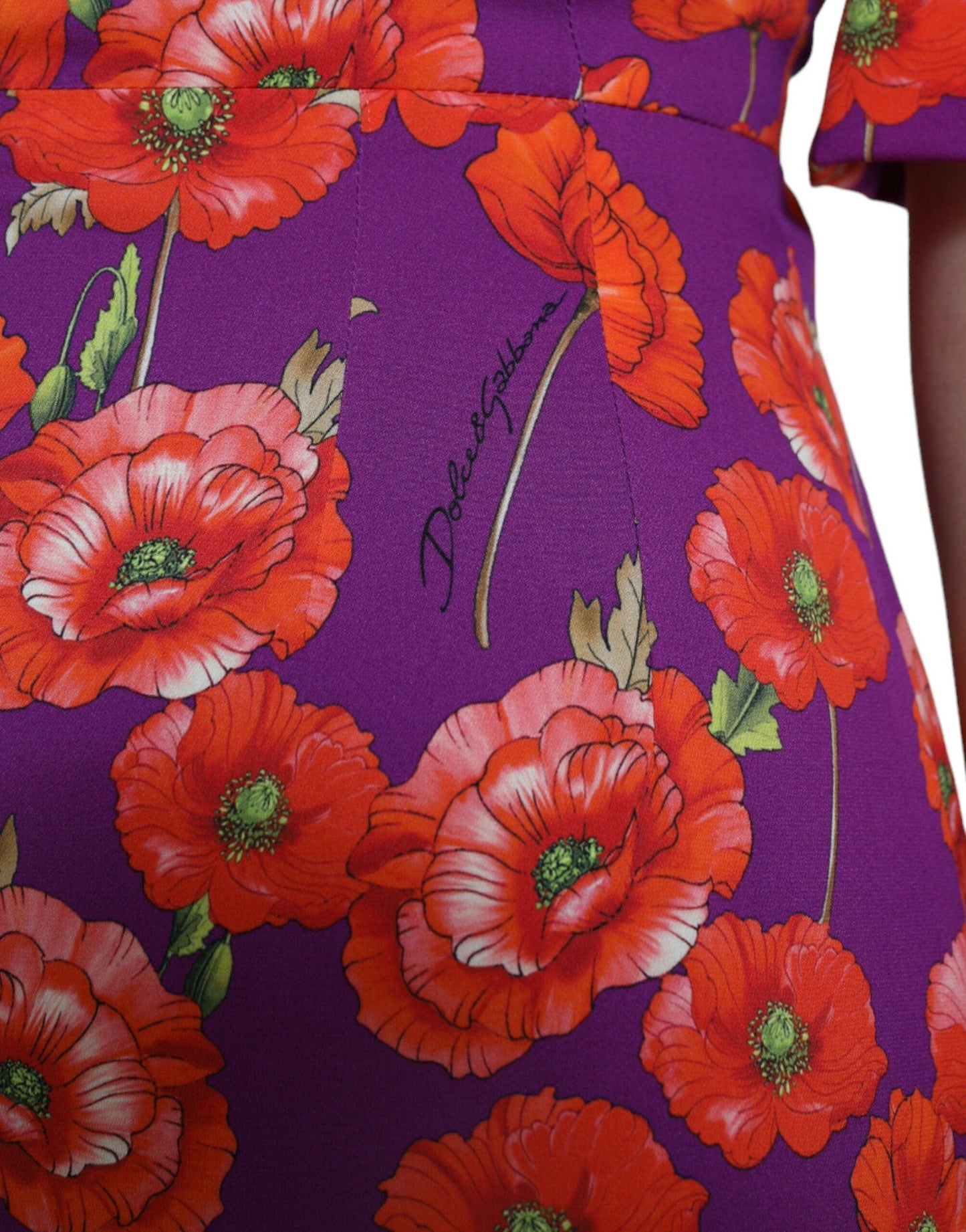 Dolce & Gabbana Vibrant Floral Silk Charmeuse Dress - PER.FASHION