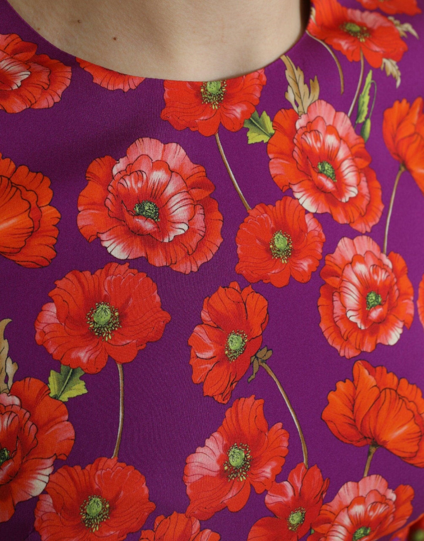 Dolce & Gabbana Vibrant Floral Silk Charmeuse Dress - PER.FASHION