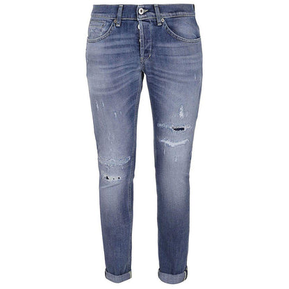 Dondup Chic Distressed Blue Stretch Jeans - PER.FASHION