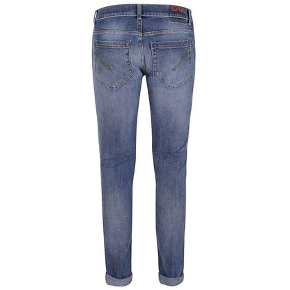 Dondup Chic Distressed Blue Stretch Jeans - PER.FASHION