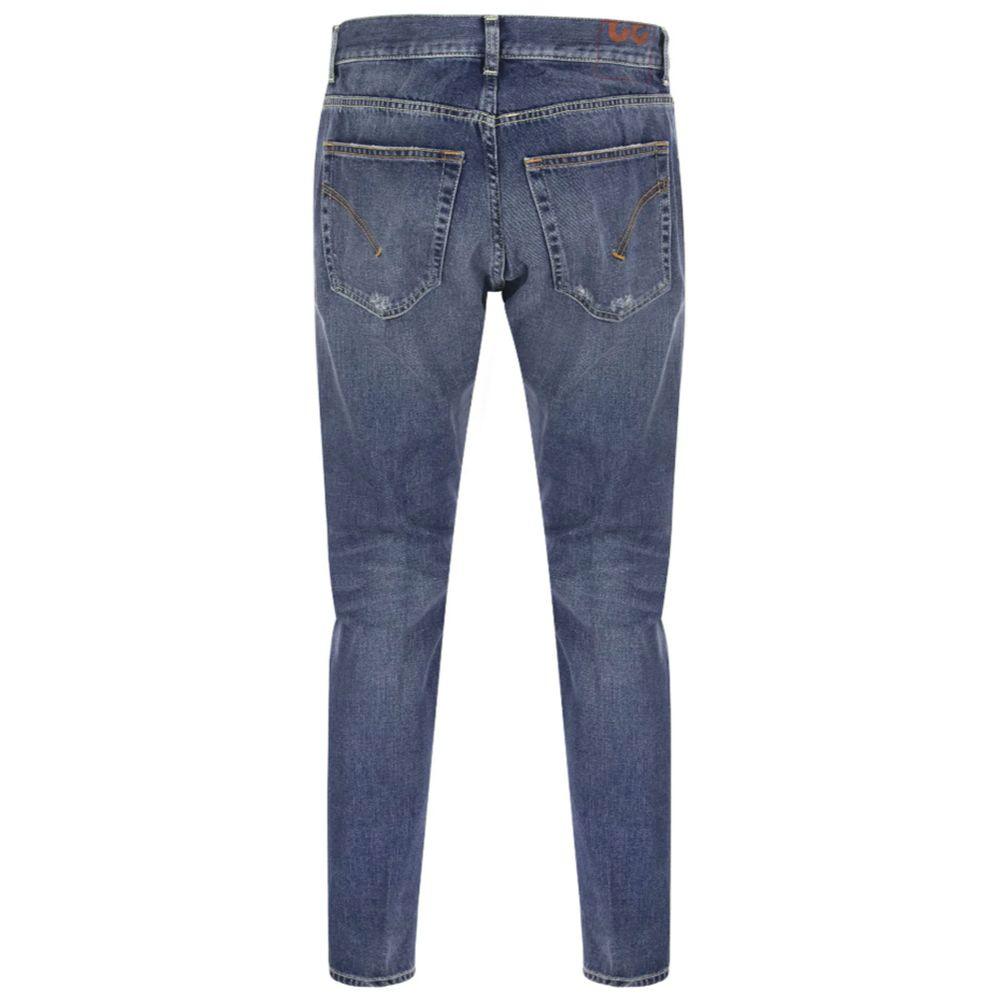 Dondup Distressed Blue Cotton Mius Jeans - PER.FASHION