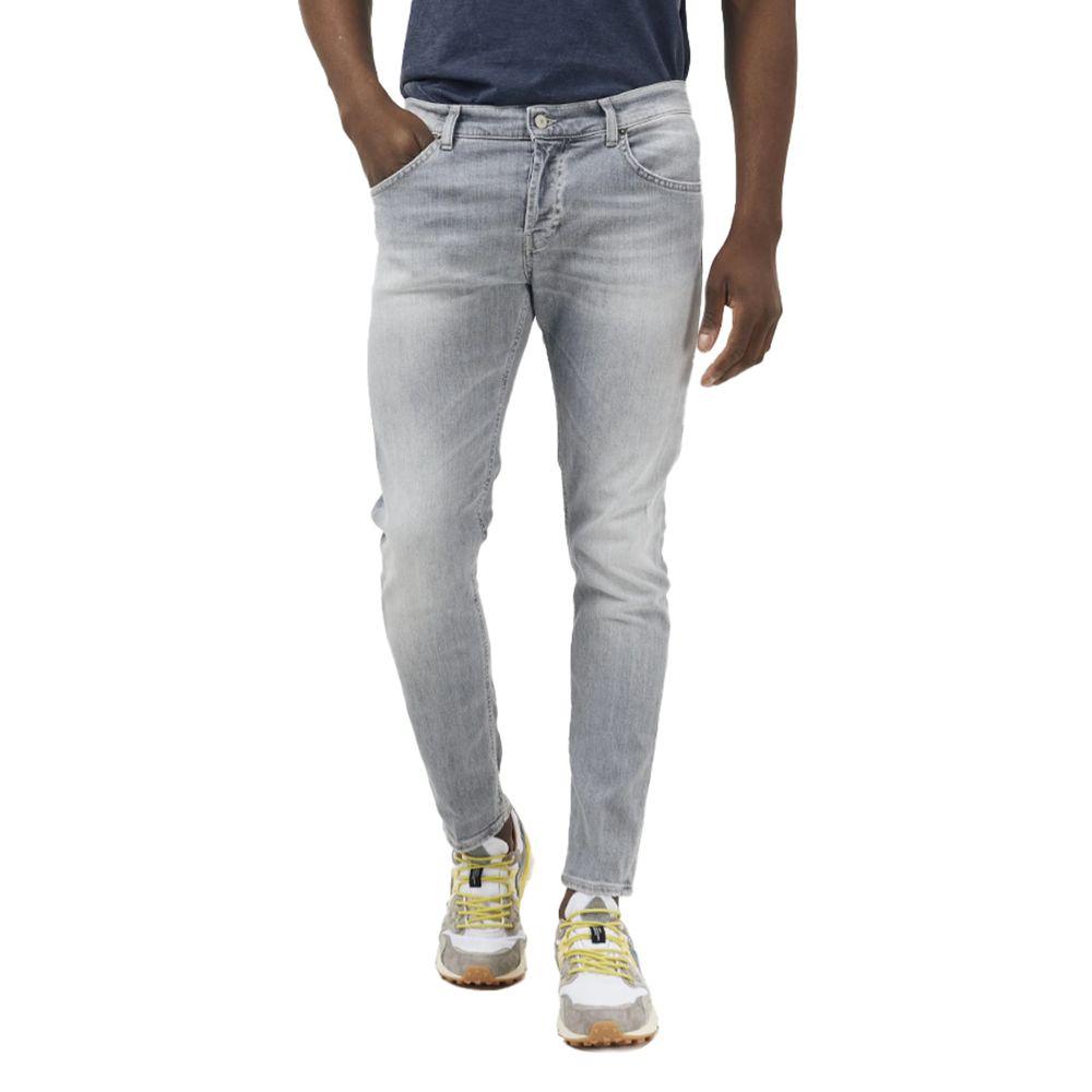 Dondup Elegant Grey Stretch Icon Jeans - PER.FASHION