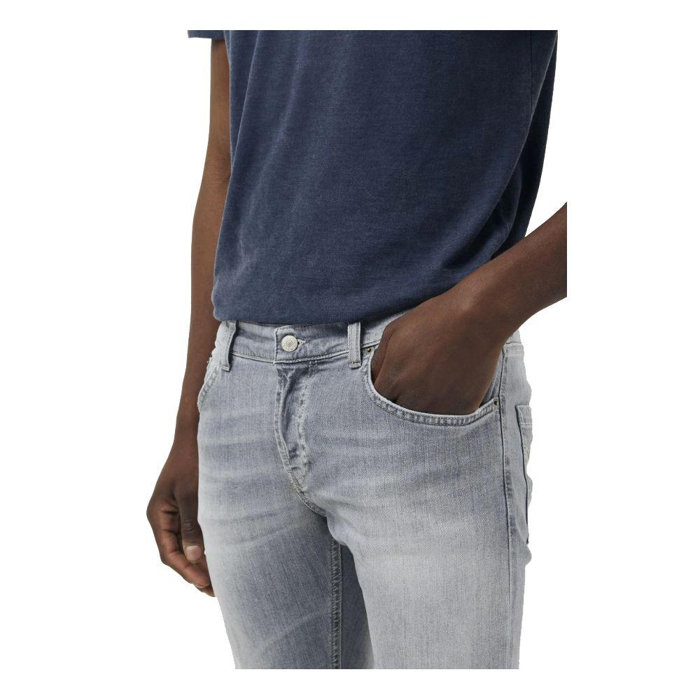 Dondup Elegant Grey Stretch Icon Jeans - PER.FASHION