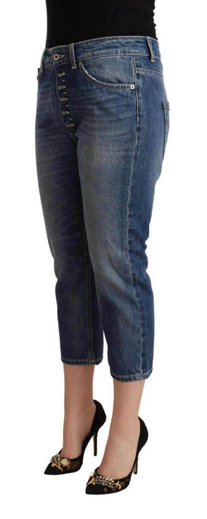 Dondup Elegant Mid-Waist Cotton Denim Jeans - PER.FASHION