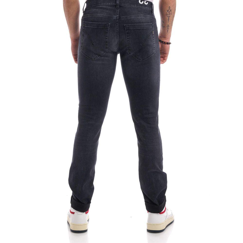 Dondup Elevated Black Stretch Jeans for Sophisticated Style - PER.FASHION