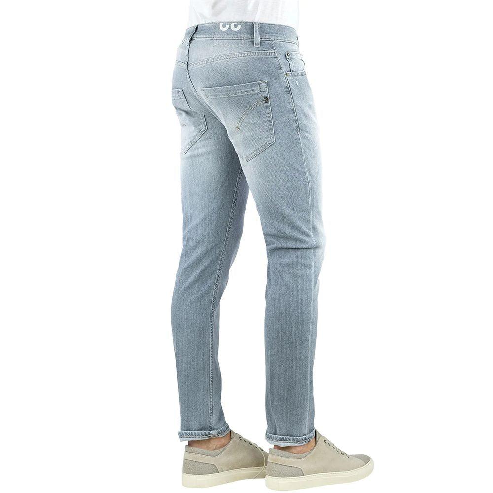 Dondup Sleek Gray Slim Fit Designer Jeans - PER.FASHION