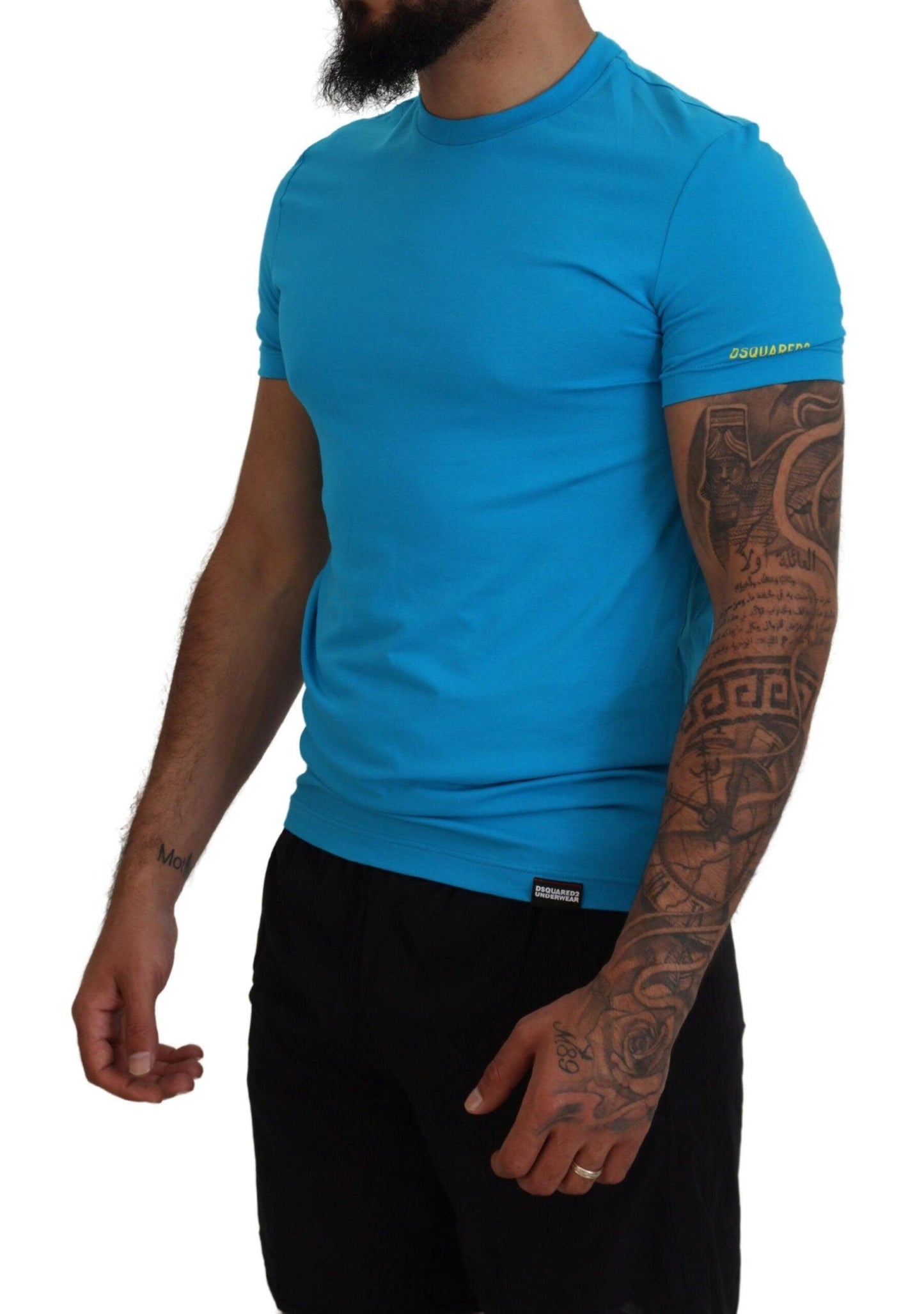 Dsquared² Blue Modal Short Sleeves Crewneck T-shirt - PER.FASHION