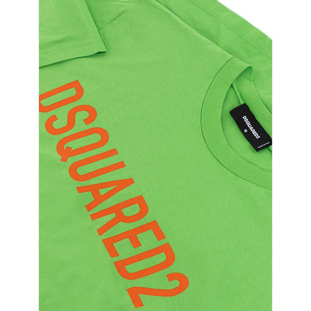 Dsquared² Electric Green Cotton Tee for Men - PER.FASHION