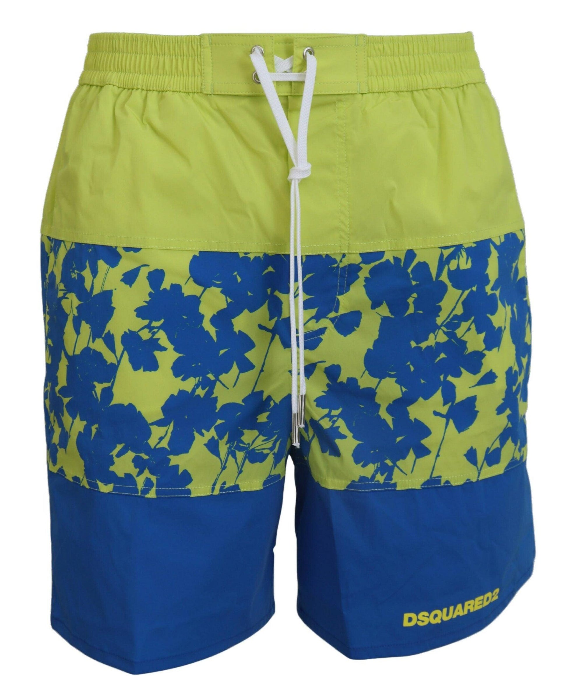 Dsquared² Exquisite Blue Green Swim Shorts Boxer - PER.FASHION