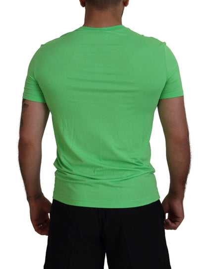 Dsquared² Green Modal Short Sleeves Crewneck T-shirt - PER.FASHION