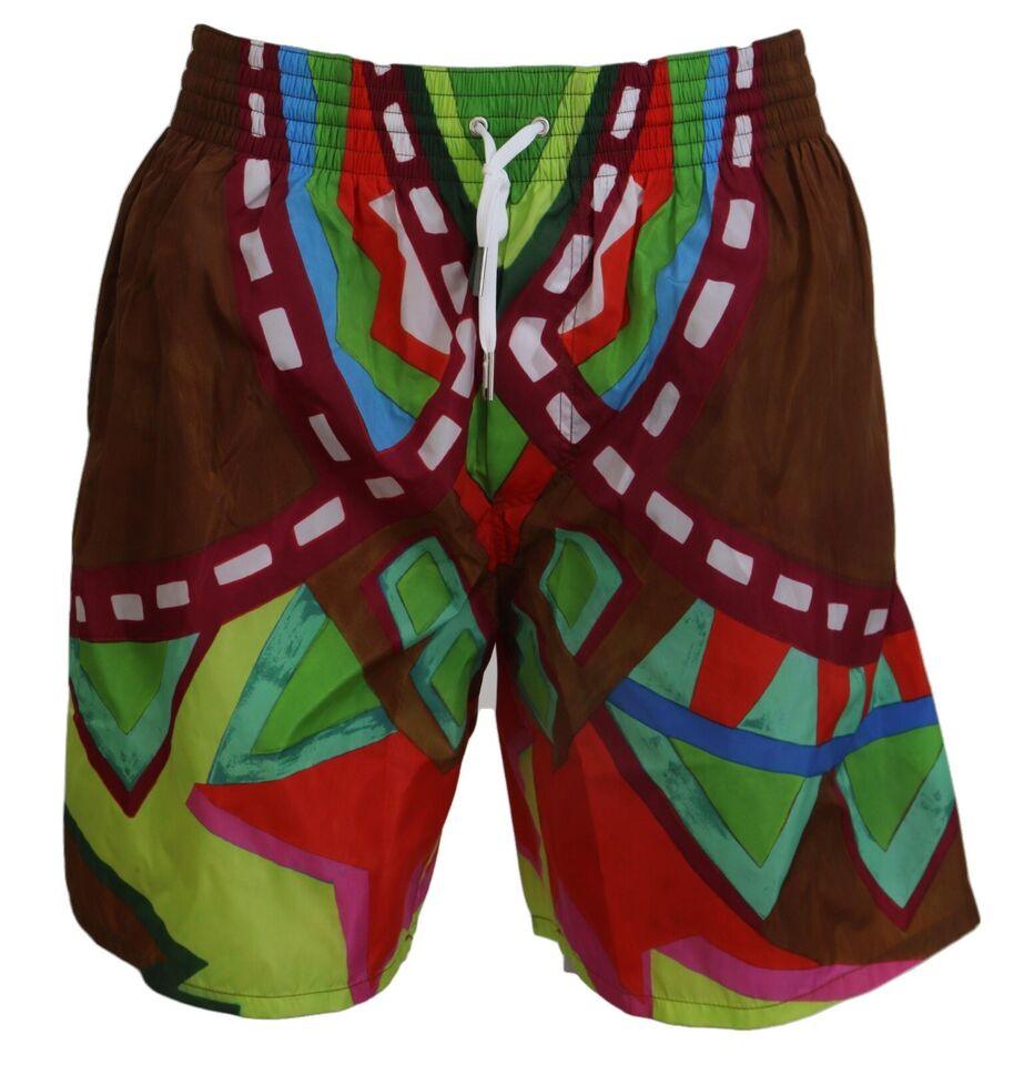 Dsquared² Multicolor Print Swim Shorts Boxer Style - PER.FASHION