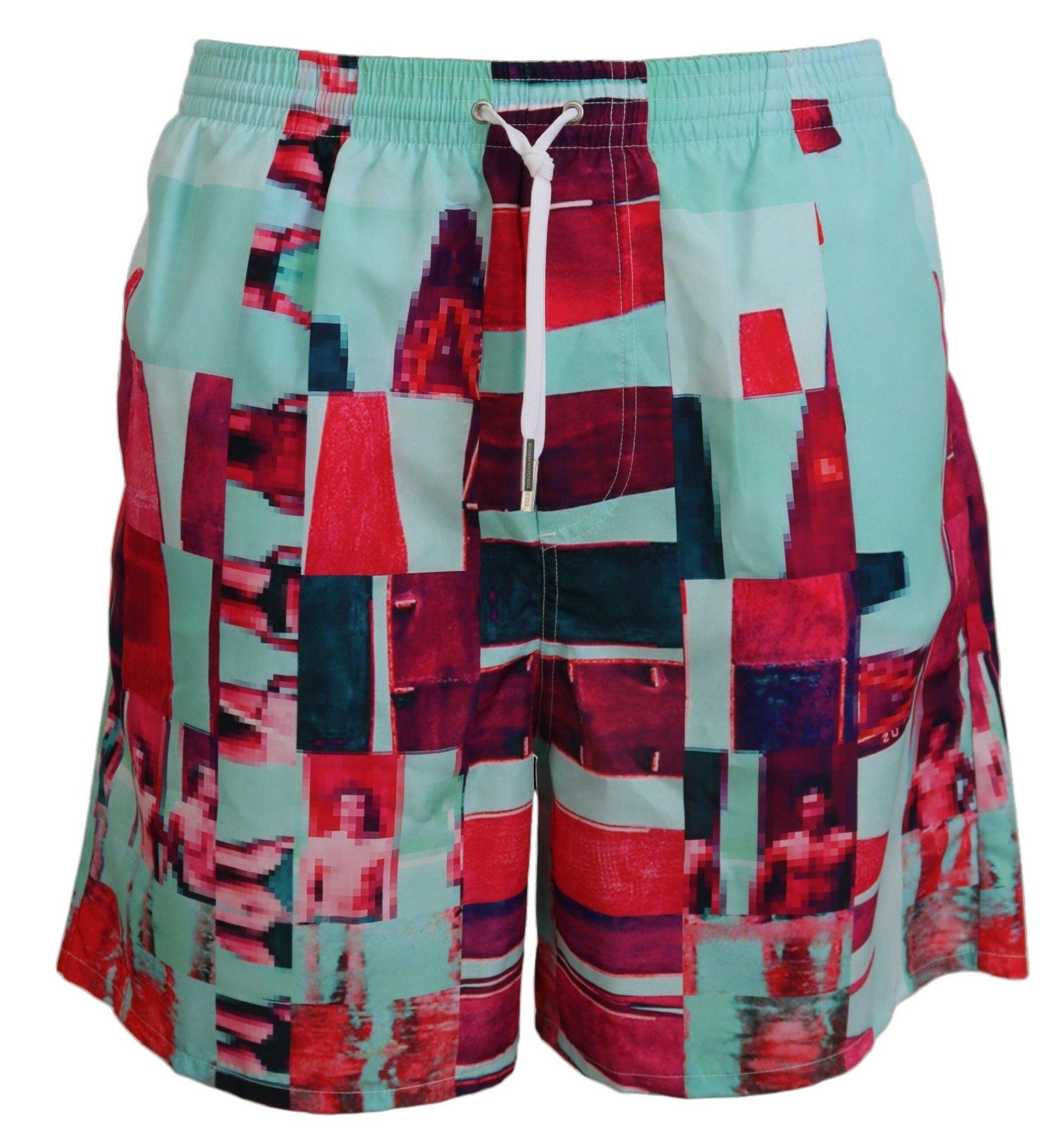 Dsquared² Multicolor Printed Swim Shorts Boxer - PER.FASHION