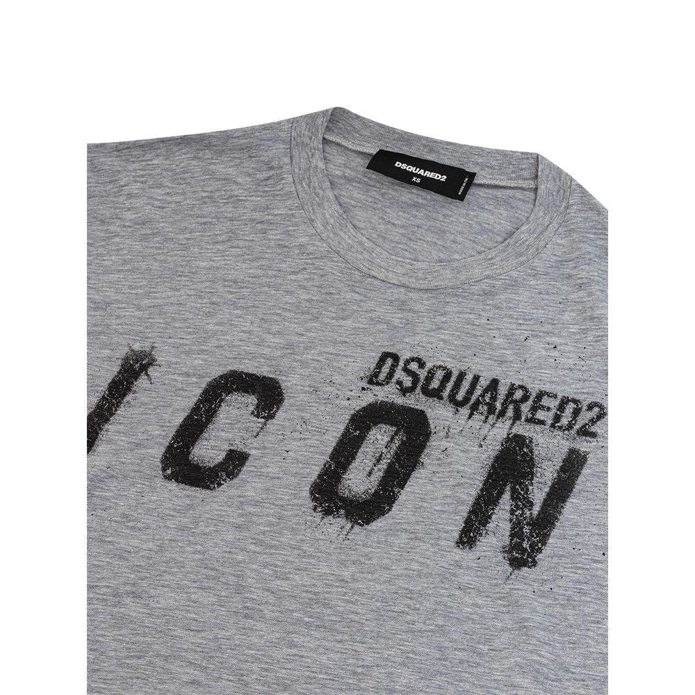 Dsquared² Sleek Gray Cotton Tee for Stylish Men - PER.FASHION