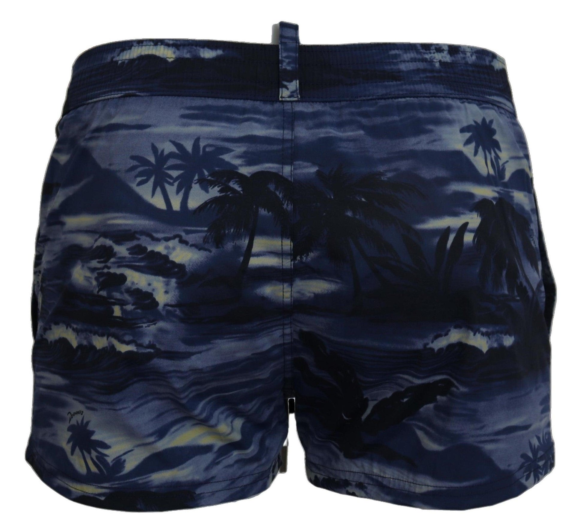Dsquared² Tropical Wave Design Swim Shorts - PER.FASHION