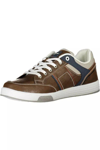 Eclectic Brown Carrera Sneakers with Contrasting Accents - PER.FASHION