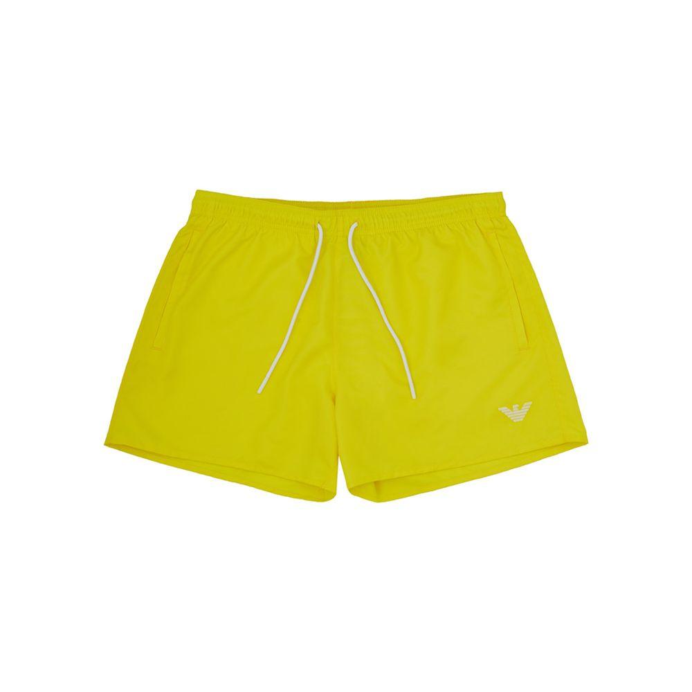 Emporio Armani Sun-Kissed Yellow Swim Shorts for Men - PER.FASHION