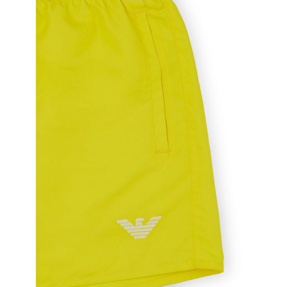 Emporio Armani Sun-Kissed Yellow Swim Shorts for Men - PER.FASHION