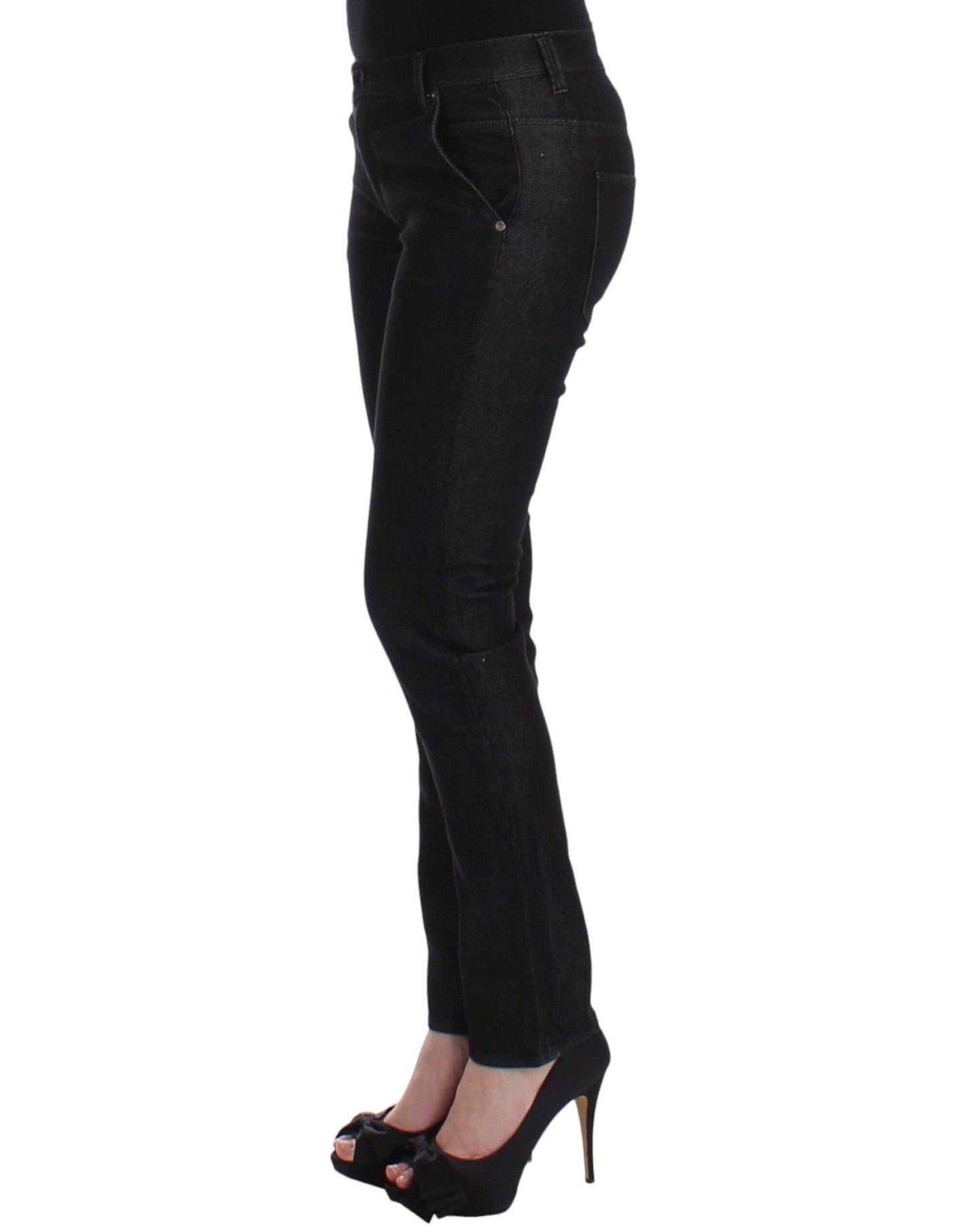 Ermanno Scervino Chic Black Skinny Jeans - Elegant & Slim Fit - PER.FASHION