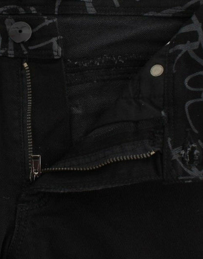 Ermanno Scervino Chic Black Skinny Statement Jeans - PER.FASHION