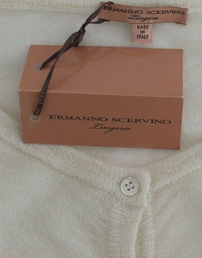 Ermanno Scervino Chic Cropped Alpaca Blend Sweater - PER.FASHION