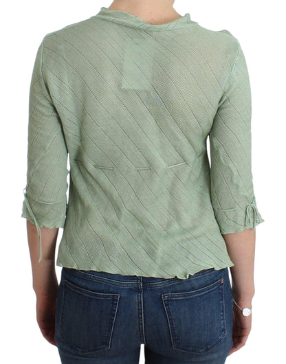 Ermanno Scervino Chic Green Knitted Top – Ethereal Elegance - PER.FASHION