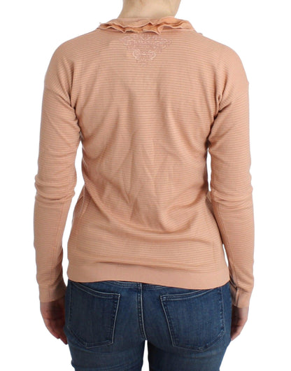 Ermanno Scervino Chic Striped Wool Blend Orange Sweater - PER.FASHION
