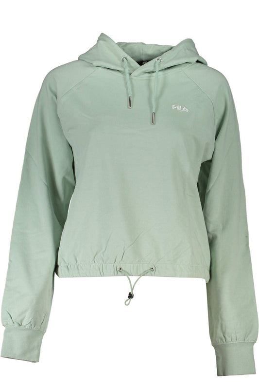 Fila Chic Green Hooded Sweatshirt with Embroidered Logo - PER.FASHION