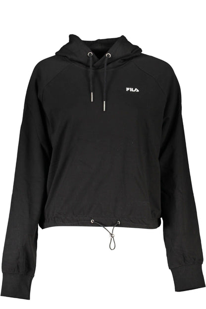 Fila Chic Long-Sleeved Hoodie with Embroidered Logo - PER.FASHION