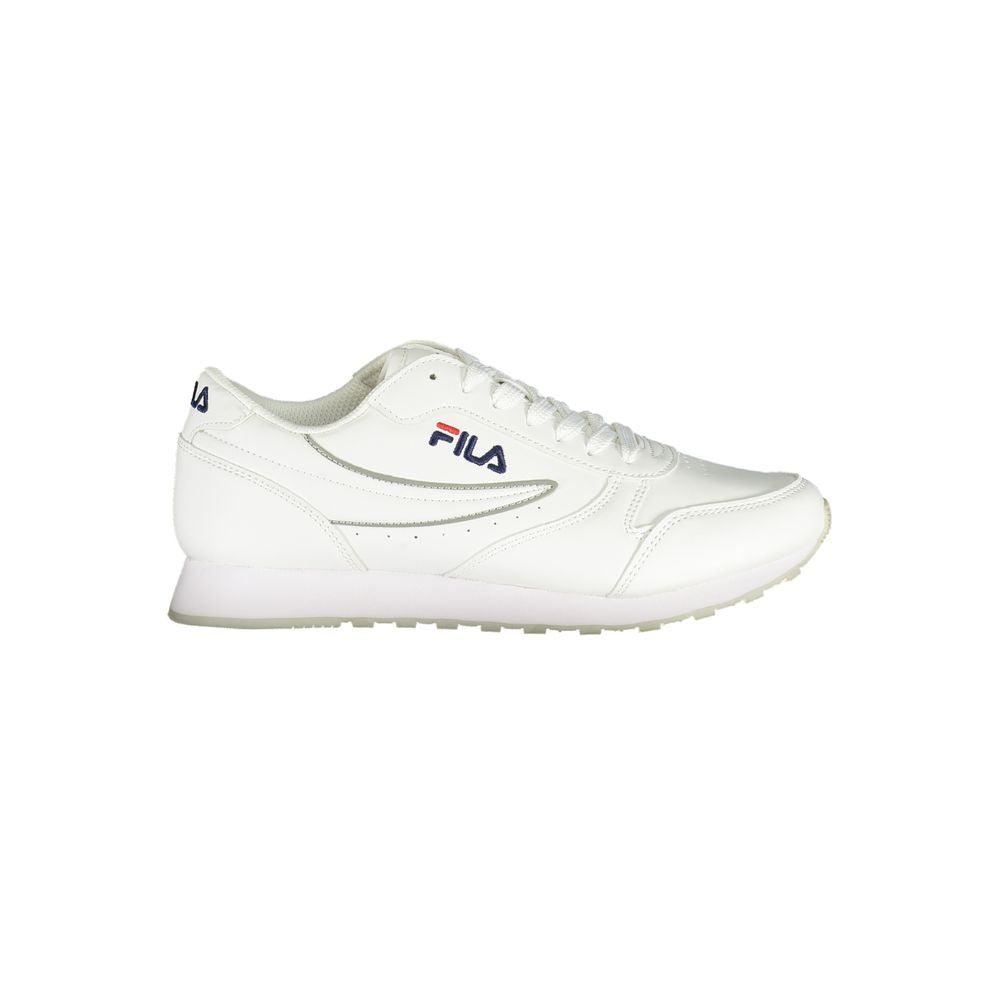Fila Chic White Lace-Up Sneakers with Contrast Detailing - PER.FASHION