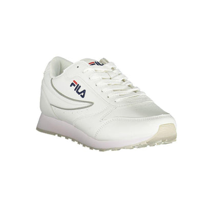 Fila Chic White Lace-Up Sneakers with Contrast Detailing - PER.FASHION