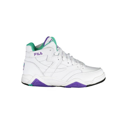 Fila Chic White Laced Sports Sneakers with Contrast Accents - PER.FASHION