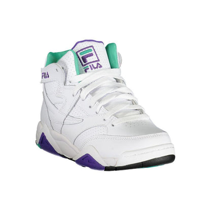 Fila Chic White Laced Sports Sneakers with Contrast Accents - PER.FASHION