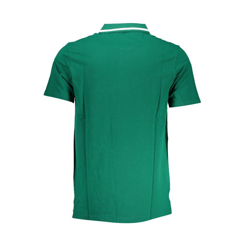 Fila Classic Green Cotton Polo with Contrast Details - PER.FASHION