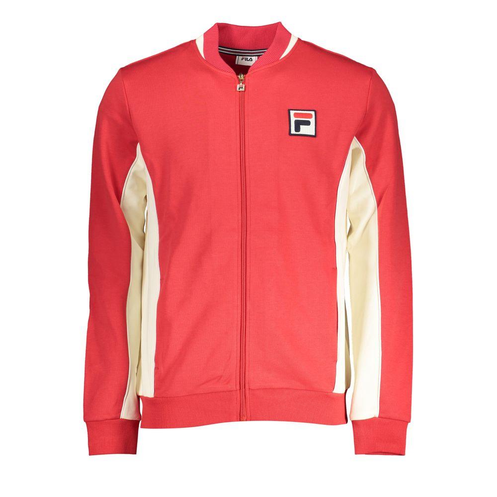 Fila Elegant Long Sleeve Zip Sweatshirt in Pink - PER.FASHION