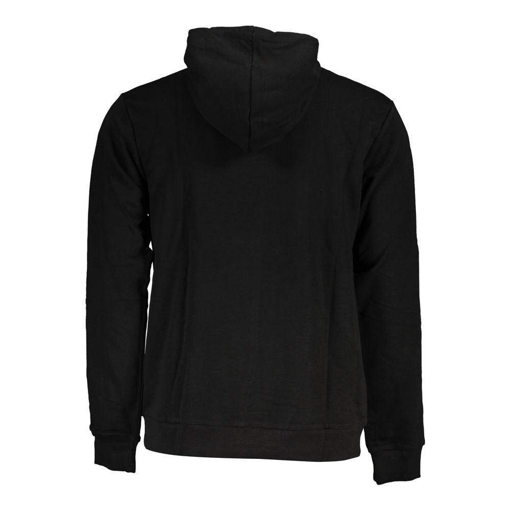 Fila Sleek Black Hooded Sweatshirt with Embroidery - PER.FASHION