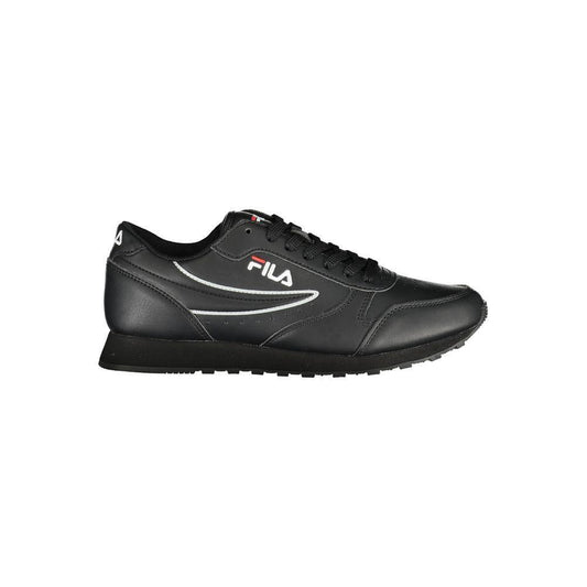 Fila Sleek Black Lace-Up Sport Sneakers - PER.FASHION