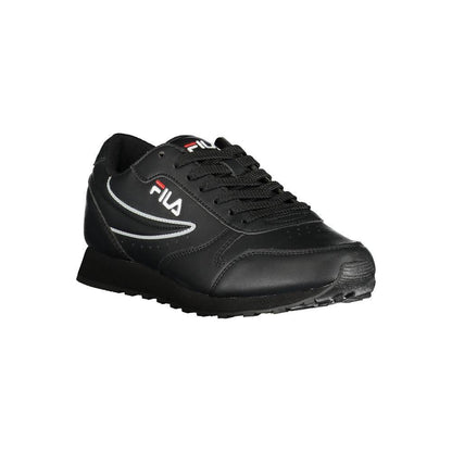 Fila Sleek Black Lace-Up Sport Sneakers - PER.FASHION