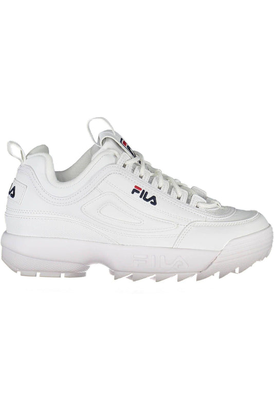 Fila Sleek White Sports Sneakers with Embroidered Accents - PER.FASHION