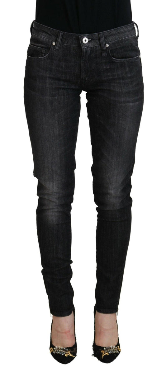 Fiorucci Chic Black Low Waist Skinny Jeans - PER.FASHION