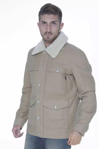 Gant Beige Long-Sleeve Cotton Jacket with Pockets - PER.FASHION