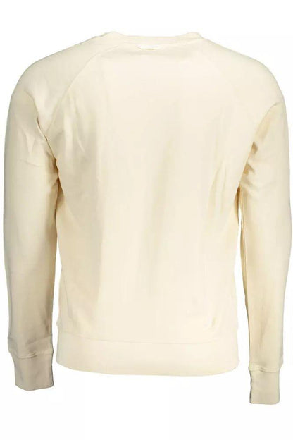 Gant Chic Beige Cotton Sweatshirt with Logo Print - PER.FASHION