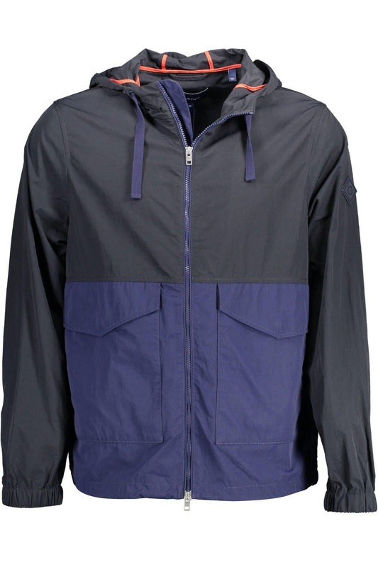 Gant Chic Blue Hooded Sports Jacket with Contrast Details - PER.FASHION